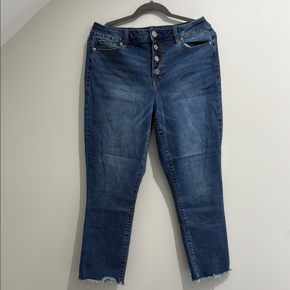 Maurices Dark Blue Ankle Jeans